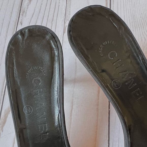 Authentic Chanel Black Slide Sandals - Picture 6 of 9